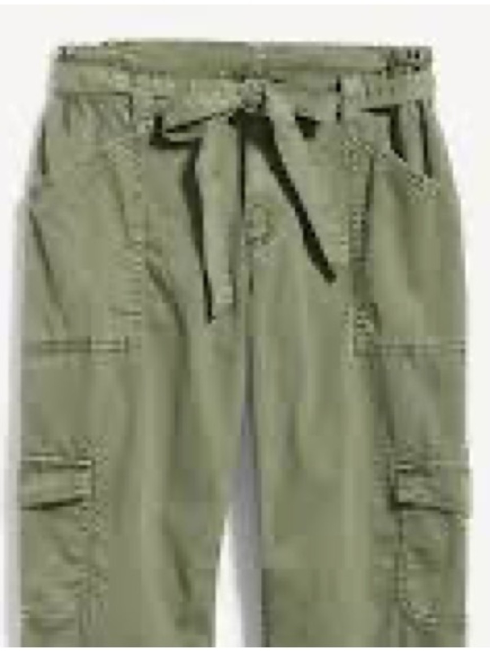 Old Navy High-Waisted Tie-Belt Cargo Straight Workwear Ankle Pants - Picture 4 of 11